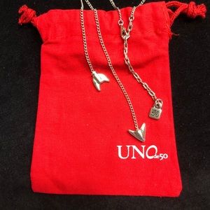 NEW UNO de 50 Silver Chain Necklace Arrow Lariat